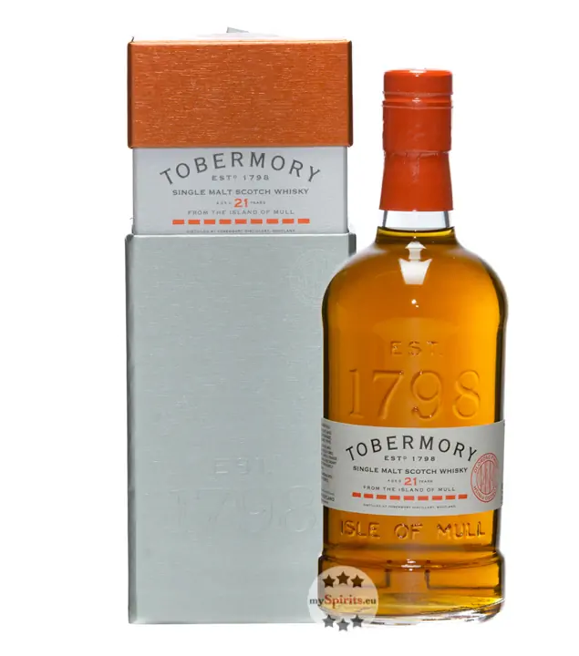 Tobermory Oloroso 21 Jahre Single Malt Scotch Whisky / 46,3 % Vol. / 0,7 Liter-Flasche in Geschenkkarton