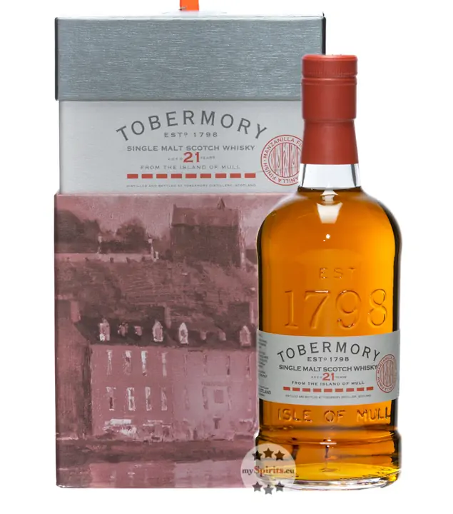 Tobermory Manzanilla 21 Jahre Single Malt Scotch Whisky / 53,8 % Vol. / 0,7 Liter-Flasche in Geschenkbox