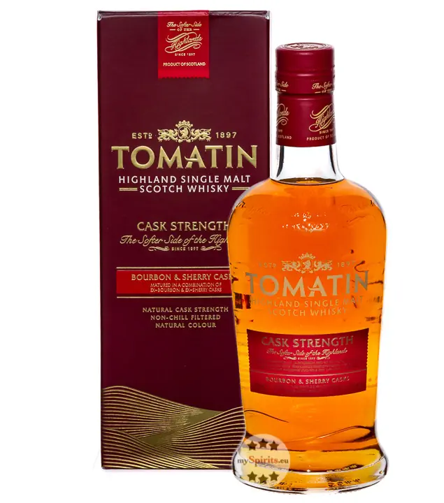 Tomatin Cask Strength Highland Single Malt Scotch Whisky / 57,5 % Vol. / 0,7 Liter-Flasche in Geschenkbox