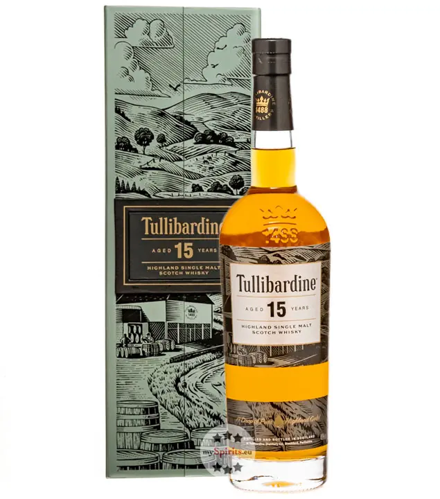 Tullibardine 15 Years Highland Single Malt Scotch Whisky / 43 % Vol. / 0,7 Liter-Flasche in Geschenkkarton