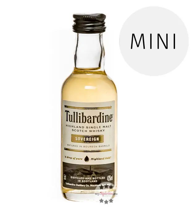 Tullibardine Sovereign Highland Single Malt Scotch Whisky Miniatur / 43 % Vol. / 0,05 Liter-Flasche