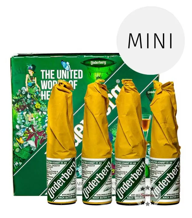 Underberg 4er-Set / 44 % Vol. / 4 x 0,02 Liter-Flasche in Box