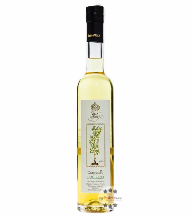 Villa de Varda Grappa Alla Liquirizia – Grappa mit eingelegtem Süßholz / 40 % / 0,5 Liter-Flasche