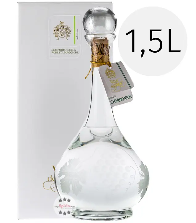 Villa de Varda Grappa Chardonnay Mormorio Della Foresta / 40 % / 1,5 Liter-Flasche