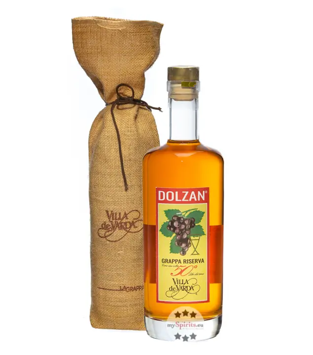 Villa de Varda: Grappa Riserva Dolzan 50° / 50 % Vol. / 0,7 Liter-Flasche