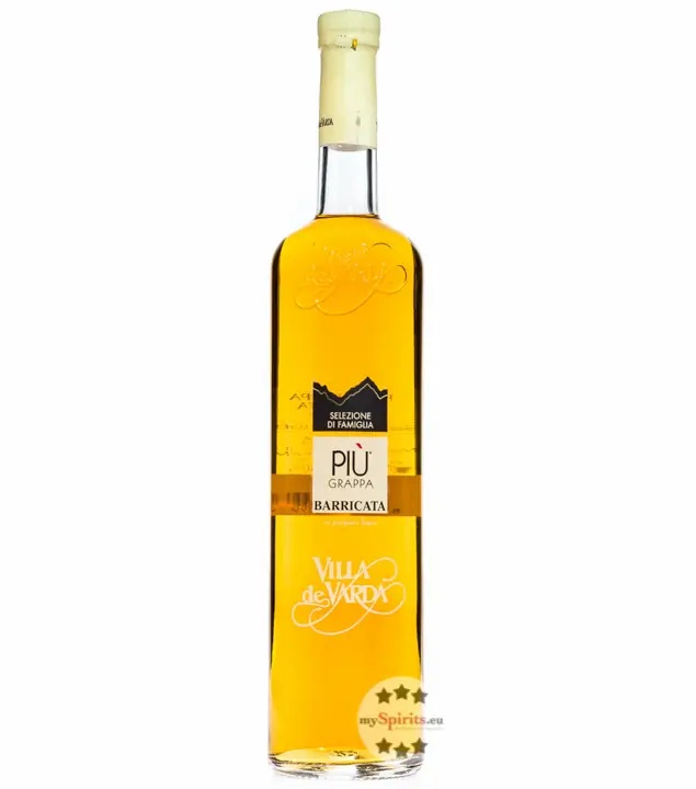 Villa de Varda Più Grappa Barricata – Holzfassgelagerter Grappa / 40 % vol / 1,0 Liter-Flasche