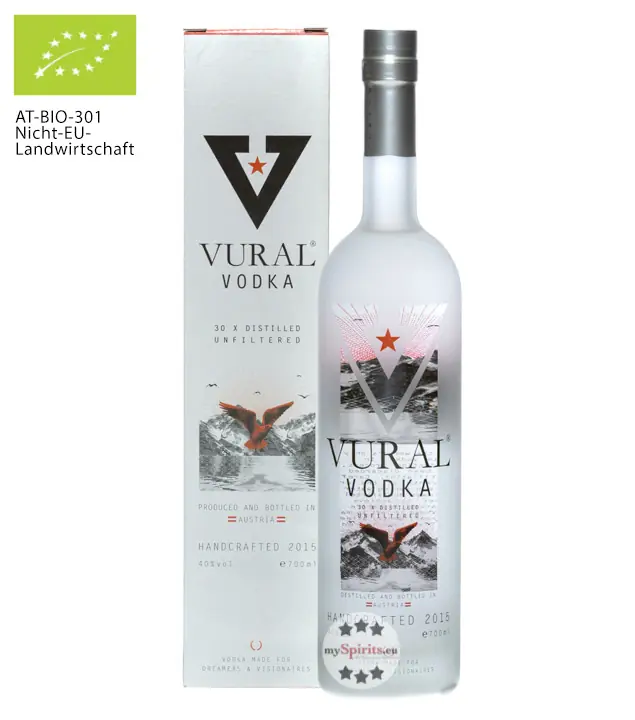 Vural Vodka Bio / 40 % Vol. / 0,7 Liter-Flasche in Geschenkschachtel