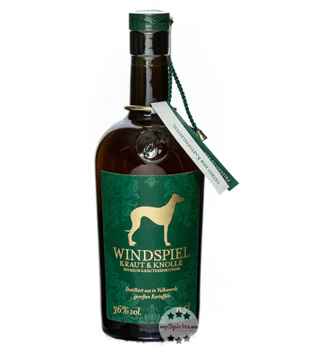 Windspiel Kraut & Knolle Premium Kräuterspirituose / 36 % Vol. / 0,5 Liter-Flasche