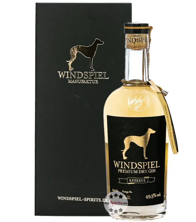 Windspiel Premium Dry Gin Reserve / 49,3 % Vol. / 0,5 Liter-Flasche in Geschenkbox