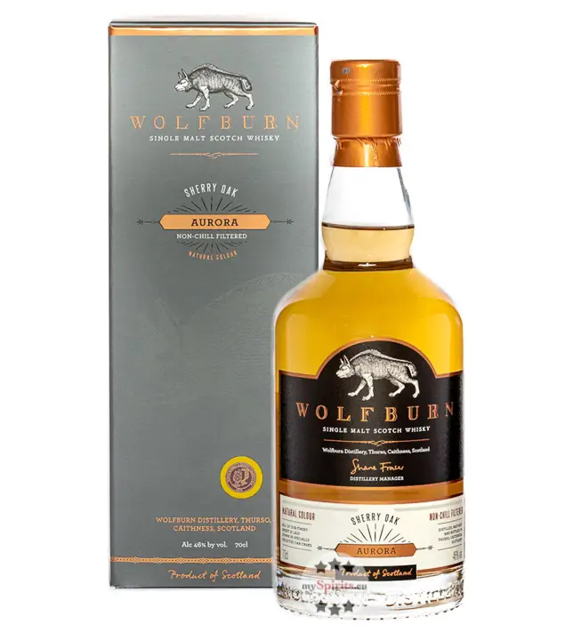 Wolfburn Aurora Sherry Oak Single Malt Scotch Whisky / 46 % Vol. / 0,7 Liter-Flasche in Geschenkkarton