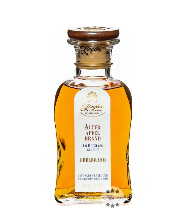 Ziegler Alter Apfel Brand - Edelbrand aus dem Holzfass / 43 % vol. / 0,35 Liter-Flasche