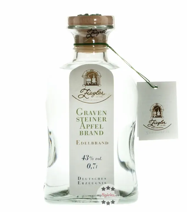Ziegler Gravensteiner Apfel-Brand - Obst Edelbrand / 43 % vol. / 0,7 Liter-Flasche