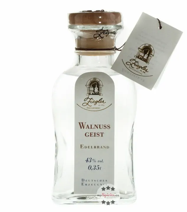 Ziegler Walnussgeist Edelbrand / 43 % vol. / 0,35 Liter-Flasche