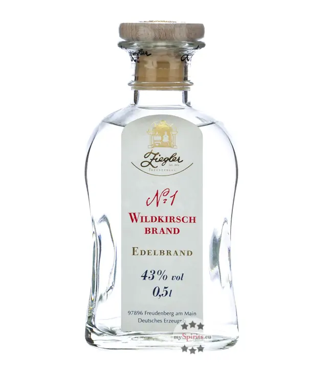 Ziegler Wildkirsch No. 1 Edelbrand / 43 % Vol. / 0,5 Liter-Flasche
