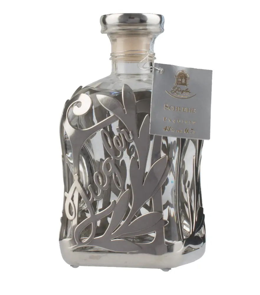 Ziegler Schlehe Exquisit - Schlehenbrand in Jugenstil-Flasche / 43 % vol. / 0,7 Liter-Flasche 