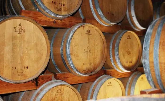 Hier lagert der Slyrs Whisky Hier lagert der Slyrs Whisky
