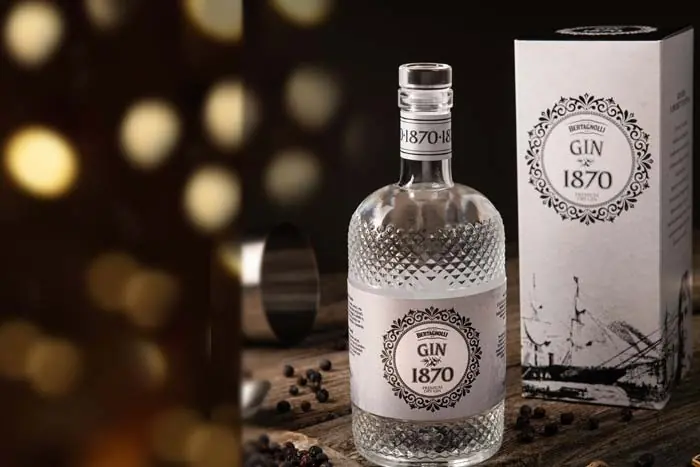 Bertagnollis 1870 Premium Dry Gin in der klassischen Variante Bertagnollis 1870 Premium Dry Gin in der klassischen Variante