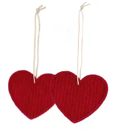 Flaschenanhänger Herz aus Cord Flaschenanhänger Herz aus Cord