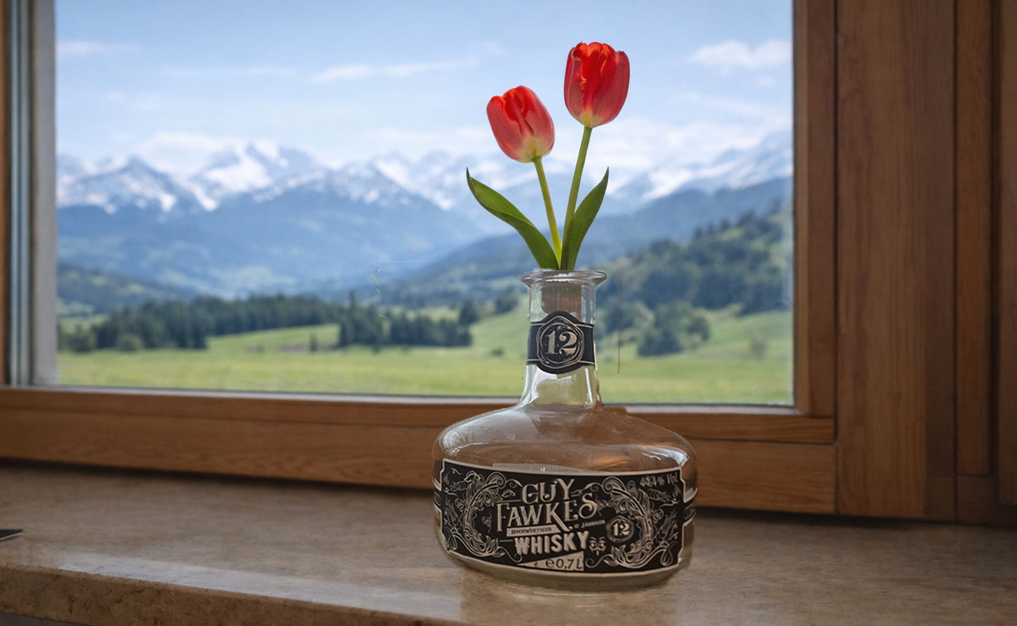 DIY Spirituosen Flaschen als Vase Tipps DIY Spirituosen Flaschen als Vase Tipps